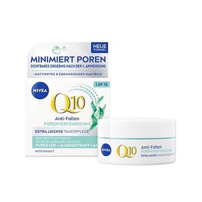 NIVEA Q10 Anti-Falten PORENVERFEINERUNG LSF 15 Gesichtscreme 50,0 ml NIVEA Q10 Anti-Falten PORENVERFEINERUNG LSF 15 Gesichtscreme 50,0 ml