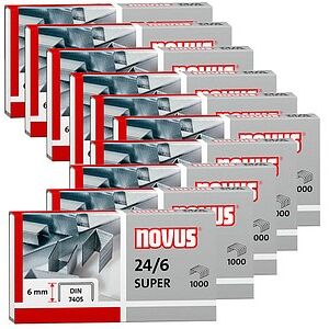 novus Heftklammern SUPER 24/6, 10.000 St. novus Heftklammern SUPER 24/6, 10.000 St.