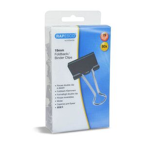 RAPESCO® Foldbackklammern schwarz 1,9 cm, 80 St. RAPESCO® Foldbackklammern schwarz 1,9 cm, 80 St.
