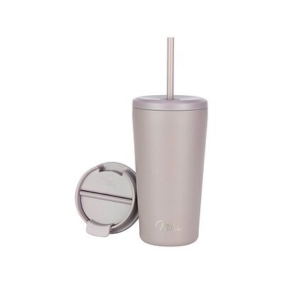 Milu Reisetasse - Doppelwandiger Vakuumisoliert - taupe grau - 0,4 l Milu Reisetasse - Doppelwandiger Vakuumisoliert - taupe grau - 0,4 l