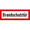 Neutral Brandschutzaufkleber "Brandschutztür" rechteckig 29,7 x 10,5 cm weiß/rot/schwarz