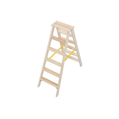 KRAUSE Stehleiter beidseitig Stabilo natur 2x 6 Stufen, H: 140,0 cm KRAUSE Stehleiter beidseitig Stabilo natur 2x 6 Stufen, H: 140,0 cm