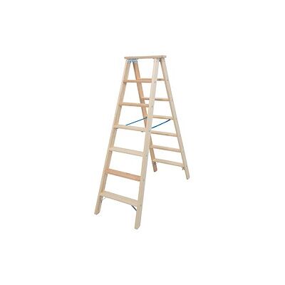 KRAUSE Stehleiter Stabilo natur 2x 7 Stufen - Stehleiter KRAUSE Stehleiter Stabilo natur 2x 7 Stufen - Stehleiter