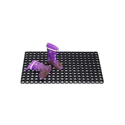 Hamat Schwarze Gummimatte - 80x120cm - Rutschfeste Türmatte Hamat Schwarze Gummimatte - 80x120cm - Rutschfeste Türmatte