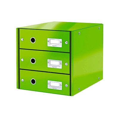 LEITZ Schubladenbox Click & Store grün 60480054, DIN A4 mit 3 Schubladen, 1 St. LEITZ Schubladenbox Click & Store grün 60480054, DIN A4 mit 3 Schubladen, 1 St.