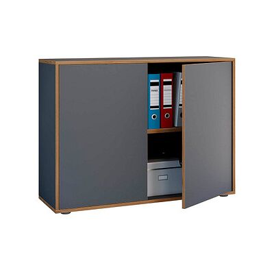 VCM Aktenschrank - Anthrazit, Honig-Eiche, 2 Türen VCM Aktenschrank - Anthrazit, Honig-Eiche, 2 Türen