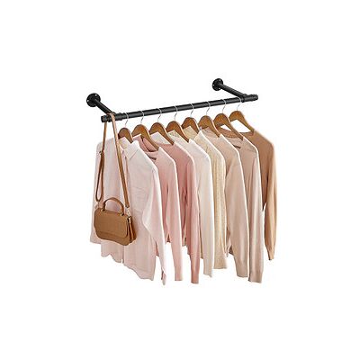 SONGMICS Wandgarderobe schwarz Metall 84,0 x 7,0 cm, 1 St. SONGMICS Wandgarderobe schwarz Metall 84,0 x 7,0 cm, 1 St.