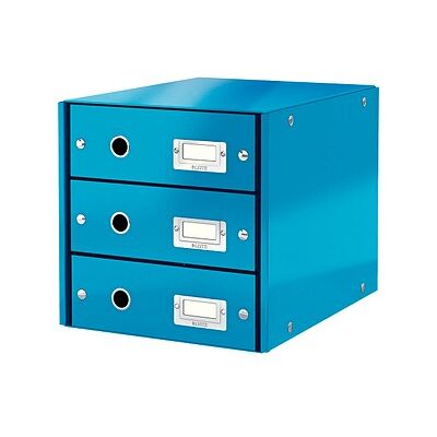 LEITZ Schubladenbox Click & Store blau 60480036, DIN A4 mit 3 Schubladen, 1 St. LEITZ Schubladenbox Click & Store blau 60480036, DIN A4 mit 3 Schubladen, 1 St.