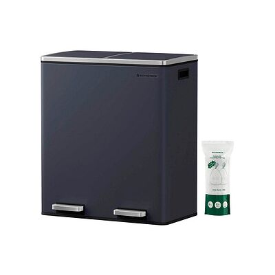 SONGMICS Mülltrenner 2x 30,0 l grau, 1 St. SONGMICS Mülltrenner 2x 30,0 l grau, 1 St.