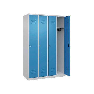 C+P Spind Classic PLUS - 4 Fächer, Stahl, Blau/Grau C+P Spind Classic PLUS - 4 Fächer, Stahl, Blau/Grau