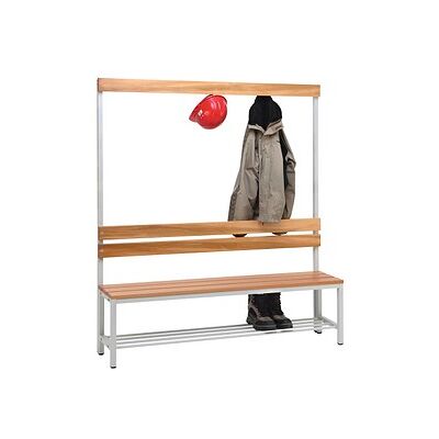 SZ METALL Holzbank mit Haken und Schuhregal - Sitzbank SZ METALL Holzbank mit Haken und Schuhregal - Sitzbank