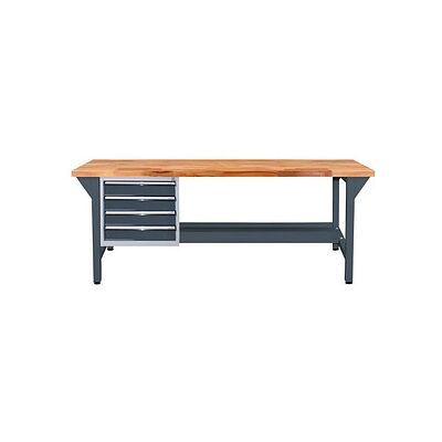 ADB Werkbank anthrazitgrau, lichtgrau - Werkbank - 200x75x85 cm ADB Werkbank anthrazitgrau, lichtgrau - Werkbank - 200x75x85 cm