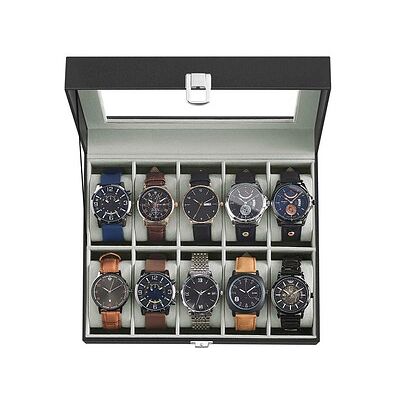 SONGMICS Uhrenbox schwarz, grau 30,0 x 11,2 x 8,0 cm, 1 St. SONGMICS Uhrenbox schwarz, grau 30,0 x 11,2 x 8,0 cm, 1 St.