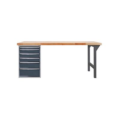 ADB Werkbank anthrazitgrau, lichtgrau 6 Schubladen 200,0 x 75,0 x 85,0 cm ADB Werkbank anthrazitgrau, lichtgrau 6 Schubladen 200,0 x 75,0 x 85,0 cm