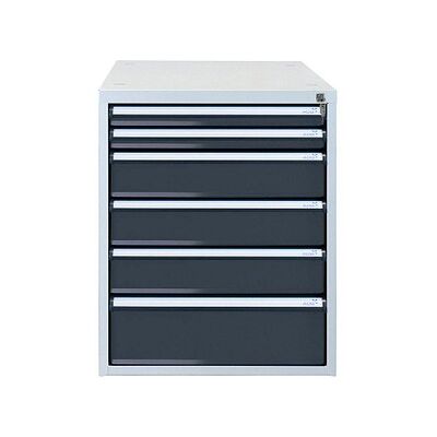ADB Schubladenschrank anthrazit, lichtgrau 6 Schubladen 53,1 x 70,0 x 65,0 cm, 1 St. ADB Schubladenschrank anthrazit, lichtgrau 6 Schubladen 53,1 x 70,0 x 65,0 cm, 1 St.