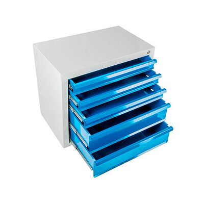 ADB MAMMUT Schubladenschrank lichtgrau, lichtblau 5 Schubladen 70,0 x 43,5 x 60,0 cm, 1 St. ADB MAMMUT Schubladenschrank lichtgrau, lichtblau 5 Schubladen 70,0 x 43,5 x 60,0 cm, 1 St.
