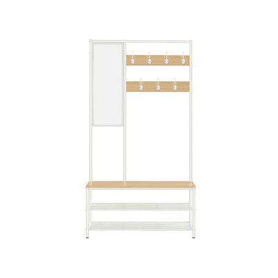 VASAGLE Kleiderständer mit Schuhablage, Spiegel, Sitzbank - Garderobe VASAGLE Kleiderständer mit Schuhablage, Spiegel, Sitzbank - Garderobe