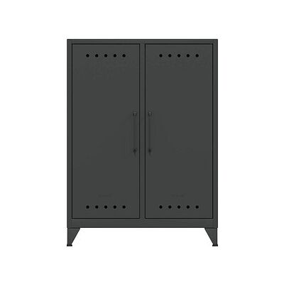 BISLEY Sideboard Fern Middle - Anthrazitgrau, 80x40x110cm BISLEY Sideboard Fern Middle - Anthrazitgrau, 80x40x110cm
