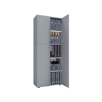 VCM Lona Grauer Schuhschrank - 5 Fächer, 70x37x182 cm - Schuhaufbewahrung VCM Lona Grauer Schuhschrank - 5 Fächer, 70x37x182 cm - Schuhaufbewahrung
