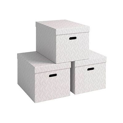VON LEITZ Aufbewahrungsboxen 46,0 l weiß 35,5 x 51,0 x 30,5 cm, 3 St. VON LEITZ Aufbewahrungsboxen 46,0 l weiß 35,5 x 51,0 x 30,5 cm, 3 St.
