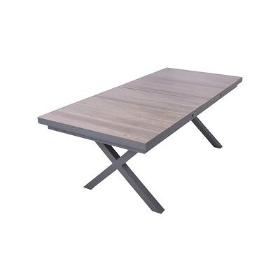 Garden Pleasure Gartentisch AMELIA anthrazit, braun rechteckig 100,0 x 200,0/260,0 x 77,0 cm Garden Pleasure Gartentisch AMELIA anthrazit, braun rechteckig 100,0 x 200,0/260,0 x 77,0 cm