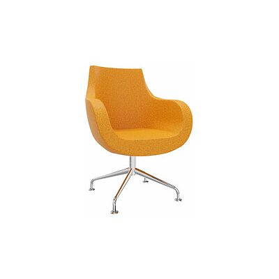fm Pirum Sessel - Orange, Retro, 4-Stern-Fuß in Chrom fm Pirum Sessel - Orange, Retro, 4-Stern-Fuß in Chrom