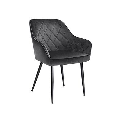 SONGMICS Sessel - Dunkelgrau & Schwarz Stoff, Verstellbare Füße - Sessel SONGMICS Sessel - Dunkelgrau & Schwarz Stoff, Verstellbare Füße - Sessel