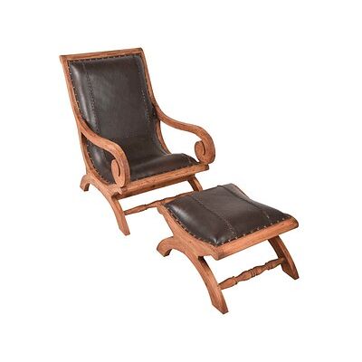 Garden Pleasure Sessel mit Hocker BAHIA braun, dunkelbraun mahagoni natur Holz, 1 Set Garden Pleasure Sessel mit Hocker BAHIA braun, dunkelbraun mahagoni natur Holz, 1 Set