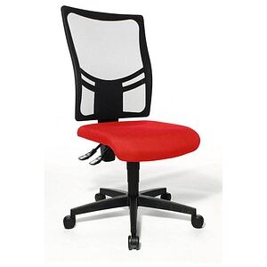 Topstar Bürostuhl Net Point 10, NX200 G21 Stoff rot, Gestell schwarz Topstar Bürostuhl Net Point 10, NX200 G21 Stoff rot, Gestell schwarz