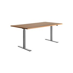 Topstar E-Table elektrisch höhenverstellbarer Schreibtisch buche rechteckig, T-Fuß-Gestell grau 180,0 x 80,0 cm Topstar E-Table elektrisch höhenverstellbarer Schreibtisch buche rechteckig, T-Fuß-Gestell grau 180,0 x 80,0 cm