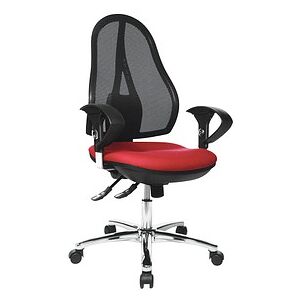 Topstar Bürostuhl Open Point SY Deluxe, OP290U G21 Stoff rot, Gestell chrom Topstar Bürostuhl Open Point SY Deluxe, OP290U G21 Stoff rot, Gestell chrom