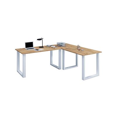 VCM my office Lona Schreibtisch Honig-eiche Rechteck U-Fuß 190x80cm VCM my office Lona Schreibtisch Honig-eiche Rechteck U-Fuß 190x80cm