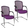 2 Topstar Besucherstühle Open Chair 100 OC590 T33 lila Stoff lila