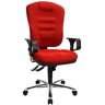 Topstar Bürostuhl Softec Synchro Deluxe, SOFTEC BC1 Stoff rot, Gestell chrom rot