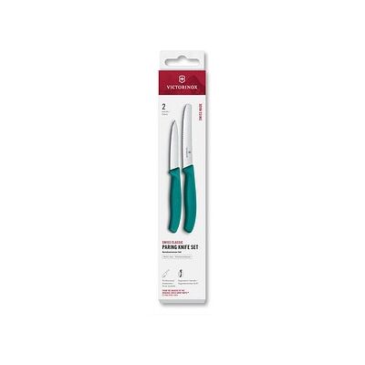 VICTORINOX Küchenmesser Swiss Classic silber, grün, 2 St. VICTORINOX Küchenmesser Swiss Classic silber, grün, 2 St.
