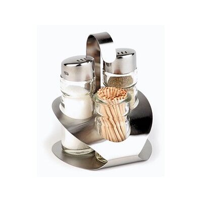 APS Salz- & Pfefferstreuer-Set transparent/silber Höhe: 4-tlg., 1 Set APS Salz- & Pfefferstreuer-Set transparent/silber Höhe: 4-tlg., 1 Set