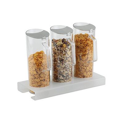 APS Müslispender silber 3 x 1,5 l, 1 St. APS Müslispender silber 3 x 1,5 l, 1 St.