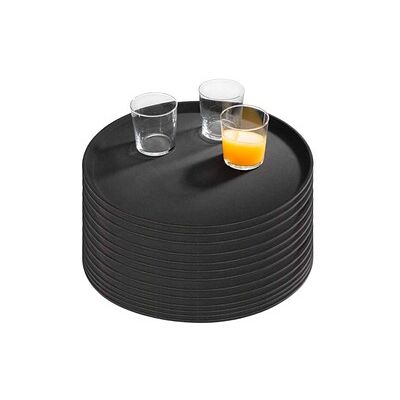APS Tabletts NOSLIDE schwarz rund Ø 40,5 cm, 12 St. APS Tabletts NOSLIDE schwarz rund Ø 40,5 cm, 12 St.