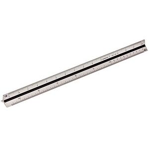 RUMOLD Dreikantmaßstab 30,0 cm, silber RUMOLD Dreikantmaßstab 30,0 cm, silber