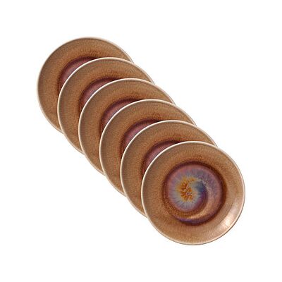 H&S 21cm Brauner Spiral Dessertteller - Dessert Teller H&S 21cm Brauner Spiral Dessertteller - Dessert Teller