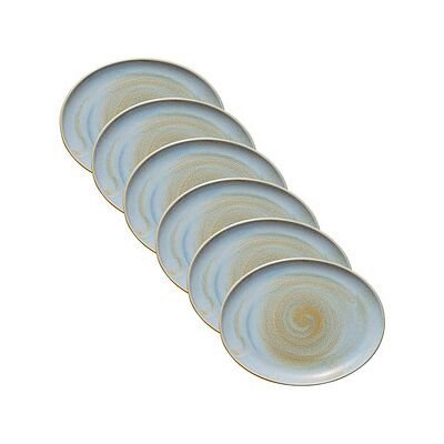H&S Perfect Match Breeze Blau Servierplatten 6 Stück - Servierplatte H&S Perfect Match Breeze Blau Servierplatten 6 Stück - Servierplatte
