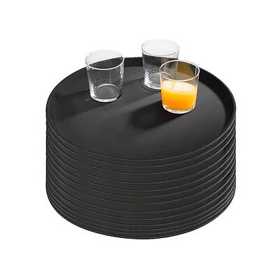 APS Tabletts NOSLIDE schwarz rund Ø 27,5 cm, 12 St. APS Tabletts NOSLIDE schwarz rund Ø 27,5 cm, 12 St.