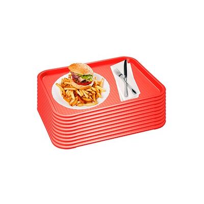 APS Tabletts rot eckig 53,0 x 32,5 cm, 10 St. APS Tabletts rot eckig 53,0 x 32,5 cm, 10 St.