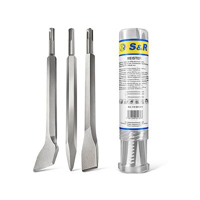 S&R SDS-plus Meißel-Set - 3-teilig S&R SDS-plus Meißel-Set - 3-teilig