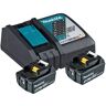 makita Werkzeugakkus mit Schnellladegerät Power Source Kit Lithium-Ionen 2x 5,0 Ah