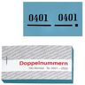 5 WOLF & APPENZELLER Doppelnummernblöcke 0001-0100, 0101-0200, 0201-0300, 0301-0400, 0401-0500 blau