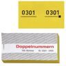 5 WOLF & APPENZELLER Doppelnummernblöcke 0001-0100, 0101-0200, 0201-0300, 0301-0400, 0401-0500 gelb