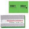 5 WOLF & APPENZELLER Doppelnummernblöcke 0001-0100, 0101-0200, 0201-0300, 0301-0400, 0401-0500 grün