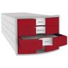 HAN Schubladenbox Impuls  rot 1012-17, DIN C4 mit 4 Schubladen