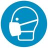SafetyMarking® Gebotsaufkleber "Maske benutzen" rund 20,0 cm weiß/blau